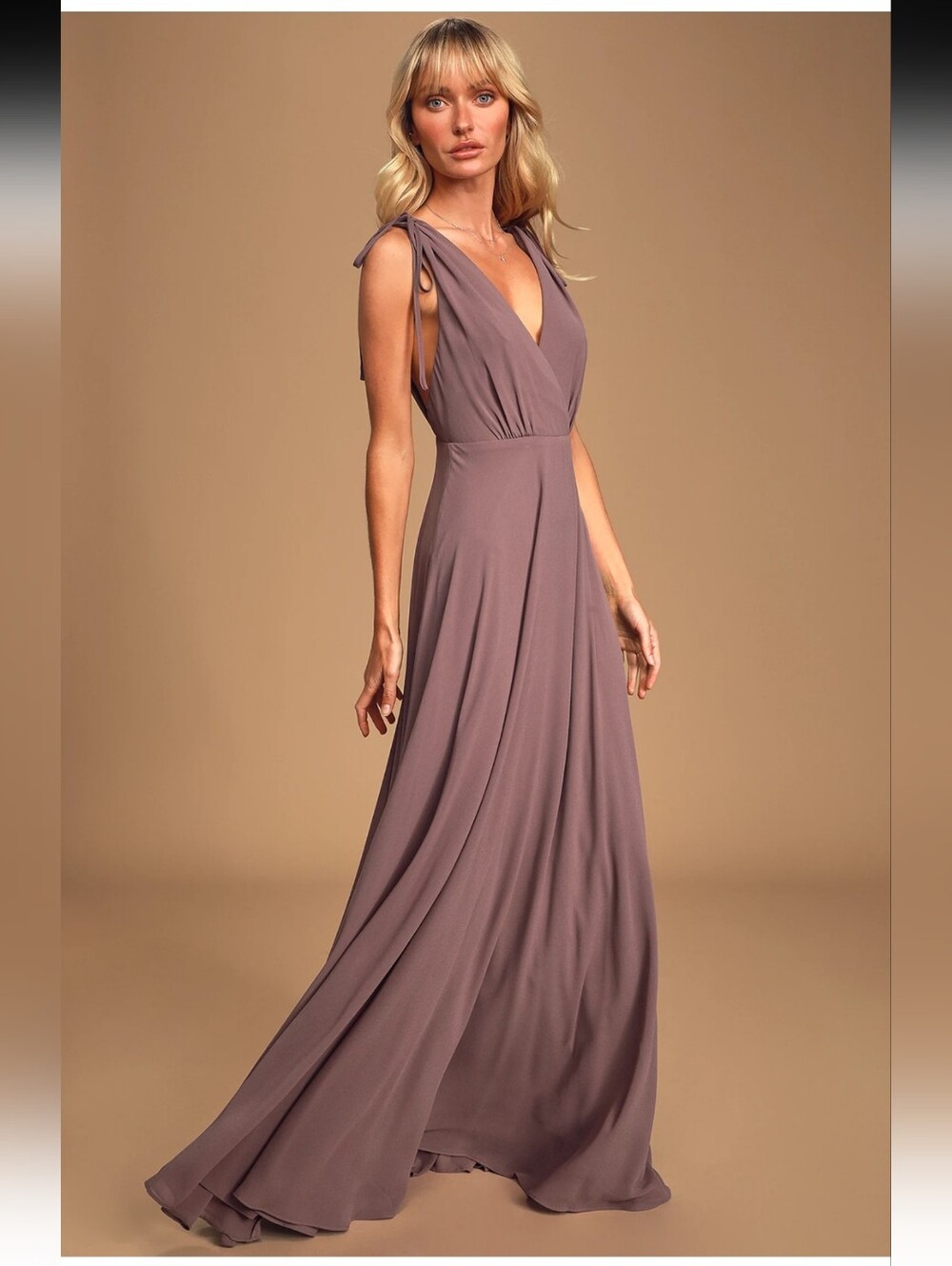 Lulu's Purple V-neck Open Front Maxi Cocktail Party Dress Size XL - Picture 2 of 6